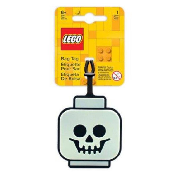 LEGO Gear Skeleton Head Glow In The Dark Bag Tag 53648