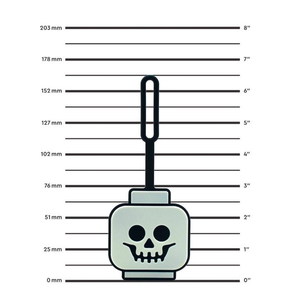 LEGO Gear Skeleton Head Glow In The Dark Bag Tag 53648