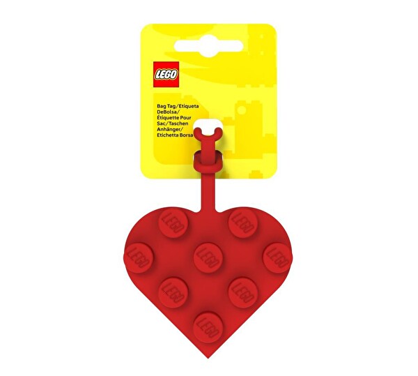 LEGO Gear 3x3 Heart Bag Tag Kırmızı 53658