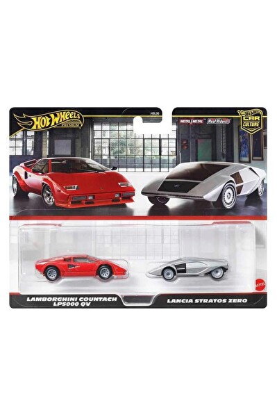 Hot Wheels Premium JBL02 Car Culture 2 Pack Lamborghini Countach Lp5000 Qv // Lancia Stratos Zero