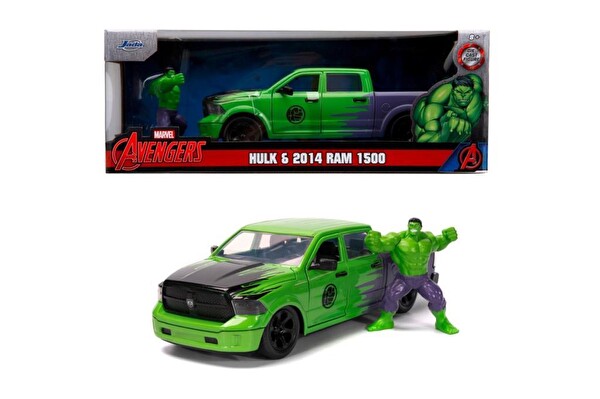 Jada Marvel Hulk 2014 Ram 1500 1:24 Model Aracı ve Figür 9399726314