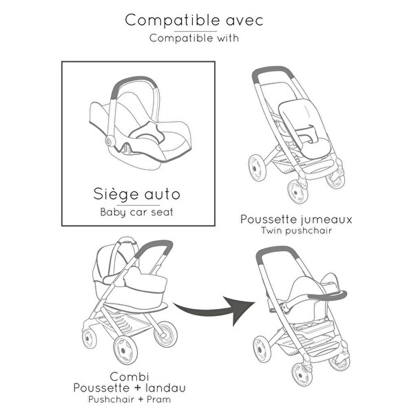 Smoby Maxi-Cosi Oyuncak Bebek Pembe Araba Koltuğu 240241