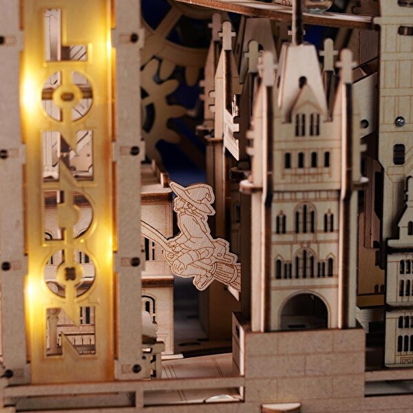 Rokr EGB01 Marble Travel London Marble Run DIY Ahşap 3D Wooden Puzzle Y Minyatür Maket Model Seti