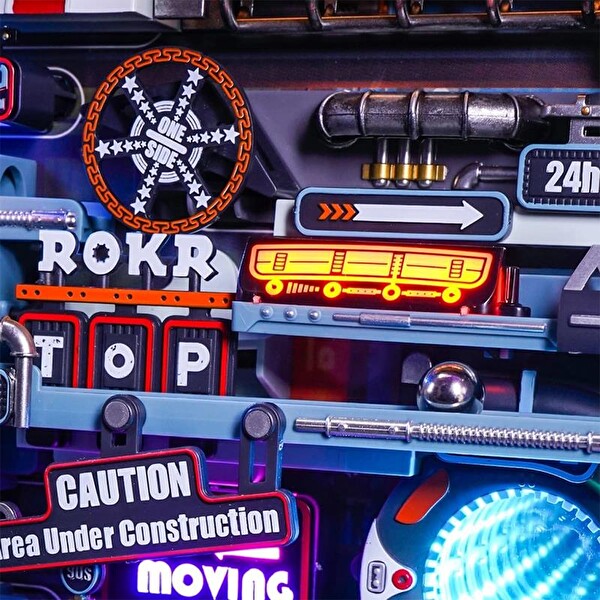 Rokr MR01S The Last City Marble Run DIY Mechanical Detaylı Dekoratif Hareketli 3D Puzzle Maket Model Seti