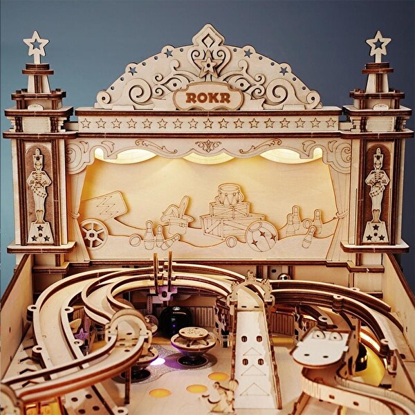 Rokr EG01 Pinpon Makinesi DIY Ahşap 3D Wooden PuzzleDetaylı Dekoratif Minyatür Maket Model Seti