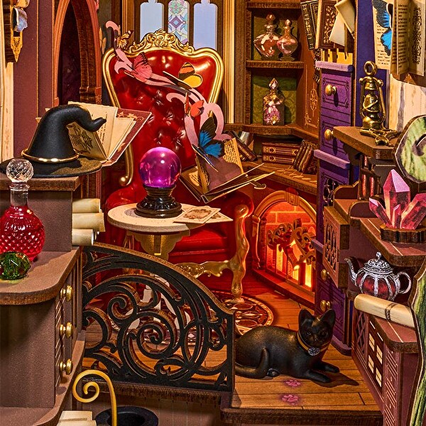 Rolife TGB14 Magic Fantasy Corner Kitap Köşesi Book Nook DIY Minyatür Maket Model Seti Mini Dollhouse 3D Ahşap Hobi Kiti