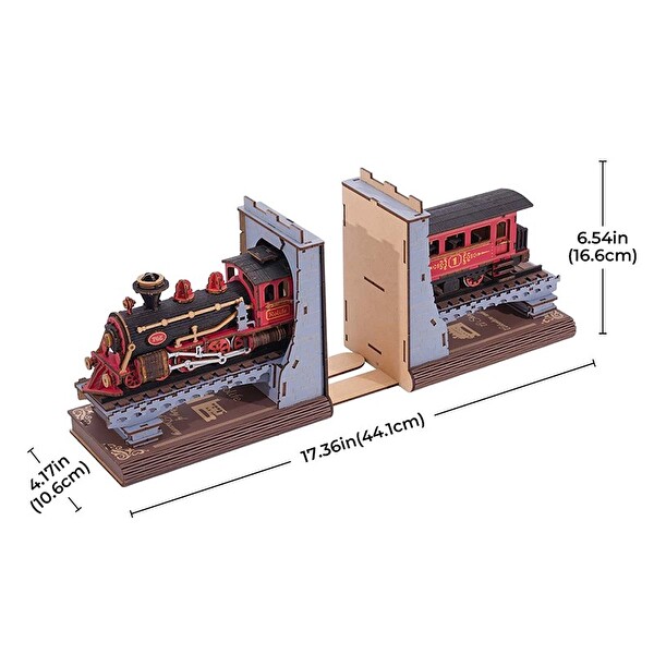 Rolife TGE01 Century Train Kitap Köşesi Book Nook DIY Minyatür Maket Model Seti Mini Dollhouse 3D Ahşap Dekoratif Hobi Kiti