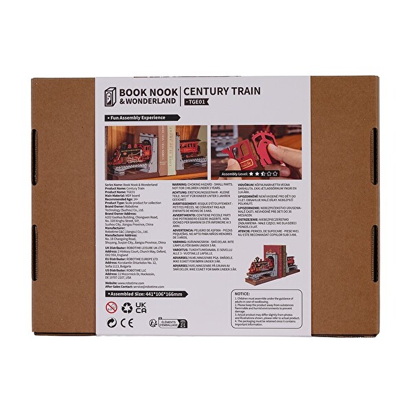 Rolife TGE01 Century Train Kitap Köşesi Book Nook DIY Minyatür Maket Model Seti Mini Dollhouse 3D Ahşap Dekoratif Hobi Kiti