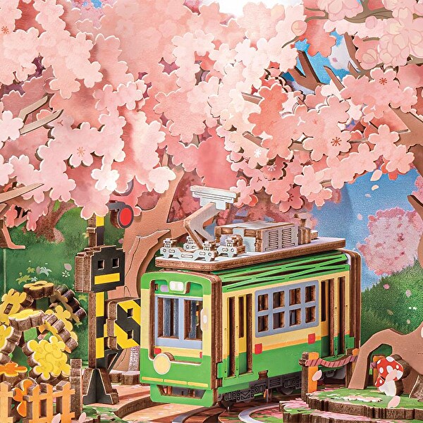 Rolife AMT02 TV Görünümlü Müzik Kutusu Sakura Dreamy Tour DIY Minyatür Maket Model Seti Ahşap 3D Wooden Puzzle Hobi Kiti