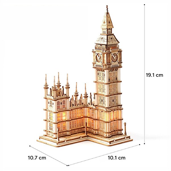 Rolife TG507 Saat Kulesi Big Ben DIY Minyatür Maket Model Seti Ahşap 3D Wooden Puzzle Detaylı Dekoratif Hobi Tasarım Kiti