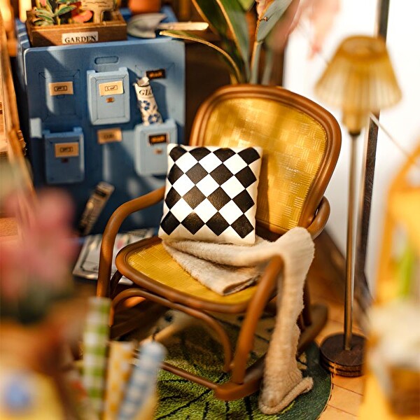 Rolife TGB06 Garden House Kitap Köşesi Book Nook DIY Minyatür Maket Model Seti Mini Dollhouse 3D Ahşap Dekoratif Hobi Kiti