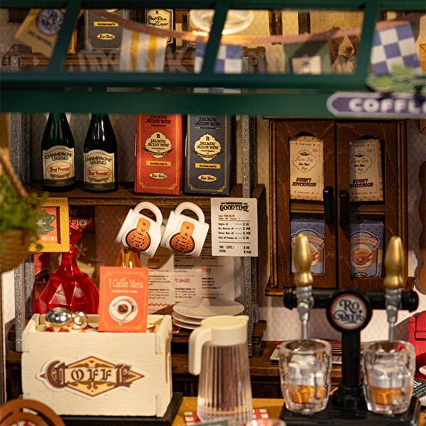 Rolife DG167 Tipsy Restaurant DIY Minyatür Restoran Maketi 3D Model Kit