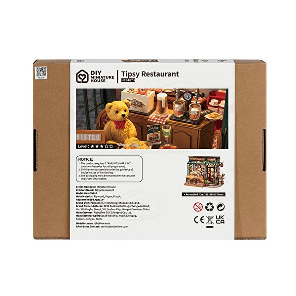 Rolife DG167 Tipsy Restaurant DIY Minyatür Restoran Maketi 3D Model Kit