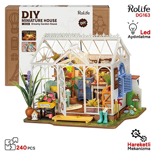 Rolife DG163 Dreamy Garden House DIY Minyatür Bahçe Evi Maketi 3D Model Kit