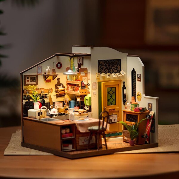 Rolife DG159 Cozy Kitchen DIY Minyatür Mutfak Maketi 3D Model Kit