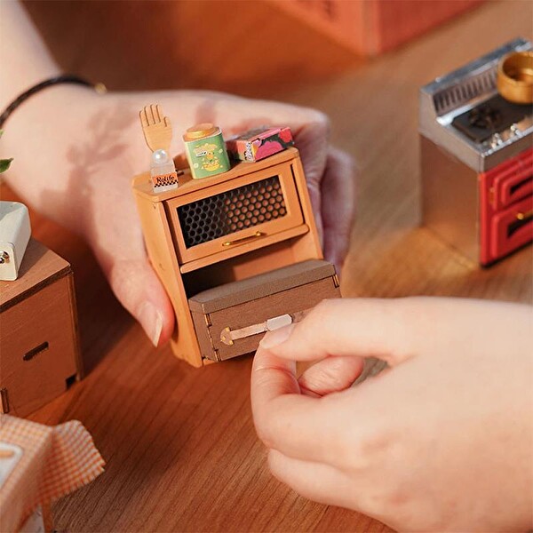 Rolife DG159 Cozy Kitchen DIY Minyatür Mutfak Maketi 3D Model Kit