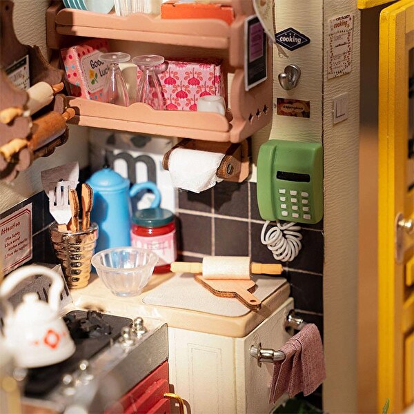 Rolife DG159 Cozy Kitchen DIY Minyatür Mutfak Maketi 3D Model Kit