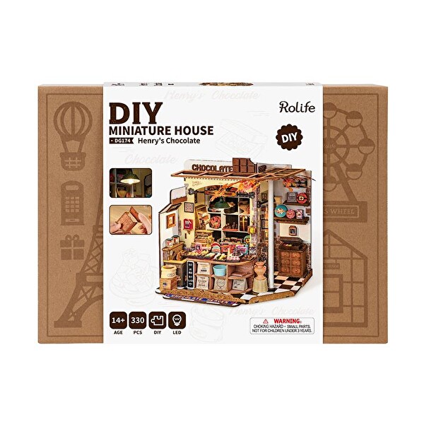Rolife DG174 Henry's Chocolate DIY Minyatür Ev Maketi 3D Model Kit