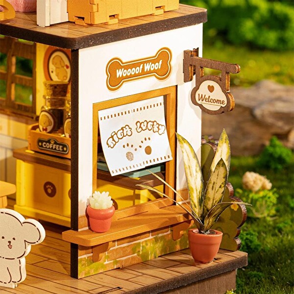 Rolife DG169 Puppy's Cozy Villa DIY Minyatür Köpek Evi Maketi 3D Model Kit