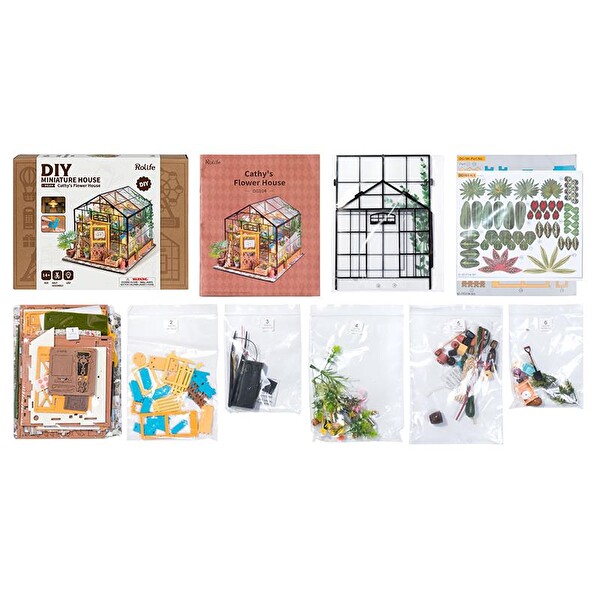 Rolife DG104 Cathy's Flower House DIY Minyatür Çiçek Evi Maketi 3D Model Kit