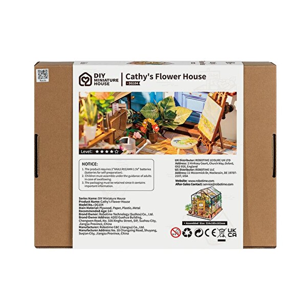 Rolife DG104 Cathy's Flower House DIY Minyatür Çiçek Evi Maketi 3D Model Kit