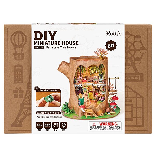 Rolife DG179 Fairytale Tree House DIY Minyatür Ağaç Ev Maketi 3D Model Kit