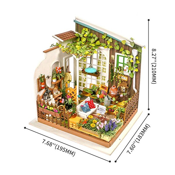 Rolife DG108 Miller's Flower House DIY Minyatür Çiçek Evi Maketi 3D Model Kit