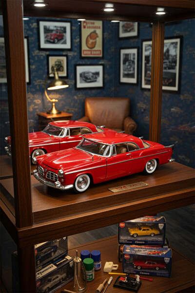 Vardem 1:24 1955 Chrysler C300 Kırmızı Araba MM-73302