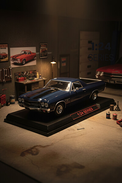 Vardem 1:24 1970 Chevy El Camıno SS 396 Mavi Araba MM-79347