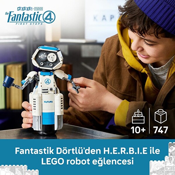 LEGO Marvel Fantastik Dörtlü H.E.R.B.I.E. Yapım ve Sergileme Seti 76339