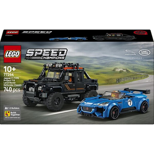 LEGO Speed Champions Jaguar Project 7 ve Land Rover Defender Yarış ve Arazi Aracı Seti 77264