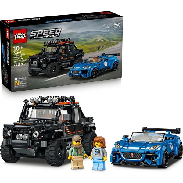 LEGO Speed Champions Jaguar Project 7 ve Land Rover Defender Yarış ve Arazi Aracı Seti 77264