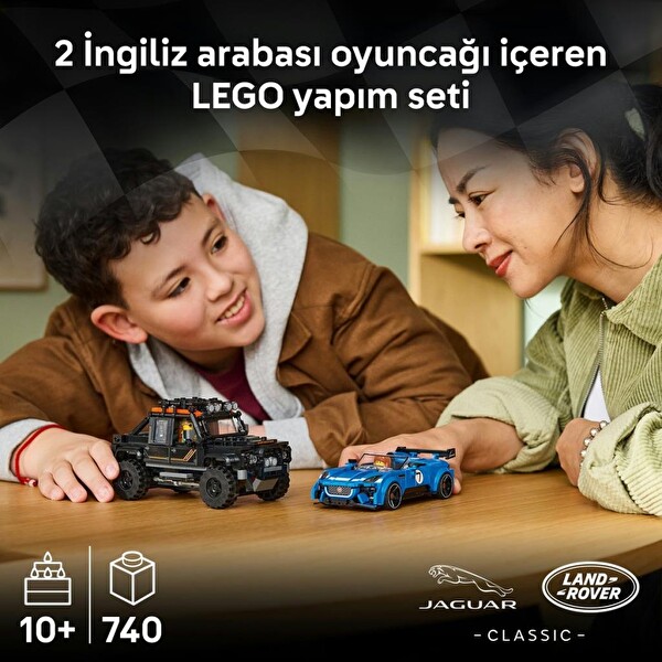 LEGO Speed Champions Jaguar Project 7 ve Land Rover Defender Yarış ve Arazi Aracı Seti 77264