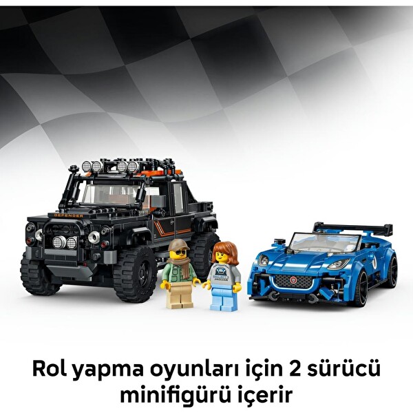 LEGO Speed Champions Jaguar Project 7 ve Land Rover Defender Yarış ve Arazi Aracı Seti 77264