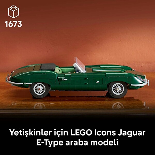 LEGO 11381 Icons Jaguar E-Type Yetişkinlere Uygun Spor Araba Modeli Yapım Seti