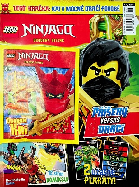 LEGO Ninjago Aylık Dergi 08/2026 - Dragon Kai Figürü Çekçe
