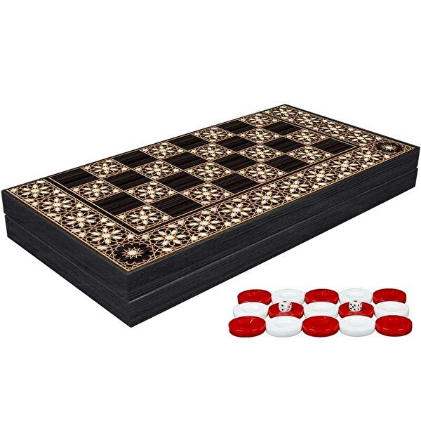 Yenigün Premium Orient Sedef Tavla Takımı Büyük Boy
