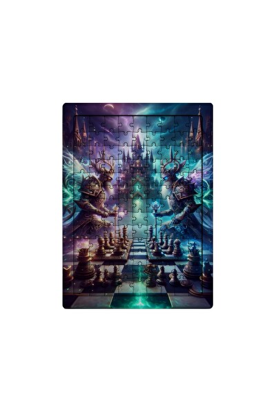 Ghostbastır Design Fantastik Satranç 99 Parça Ayaklı Puzzle - Dekoratif Çocuk Yapbozu 066