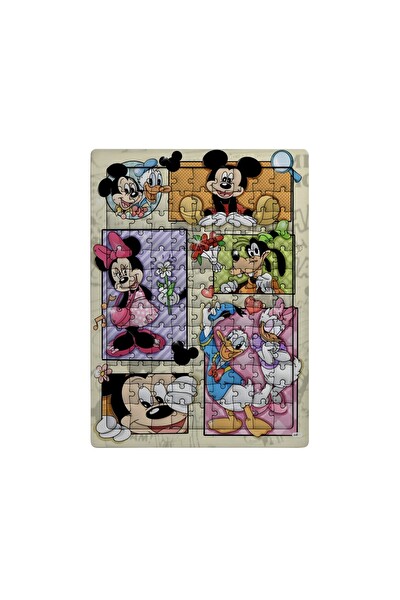 Ghostbastır Design Walt Disney Karakterleri 99 Parça Ayaklı Puzzle - Dekoratif Çocuk Yapbozu 024
