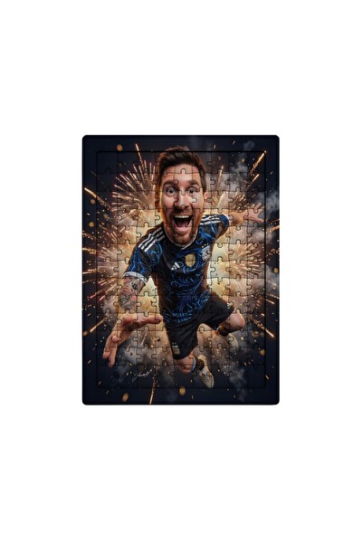 Ghostbastır Design Messi 99 Parça Ayaklı Puzzle - Dekoratif Çocuk Yapbozu 087