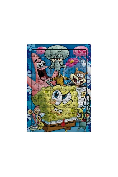 Ghostbastır Design Sünger Bob 99 Parça Ayaklı Puzzle - Dekoratif Çocuk Yapbozu 050