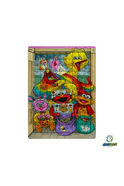 Ghostbastır Design Susam Sokağı 99 Parça Ayaklı Puzzle - Dekoratif Çocuk Yapbozu 0194