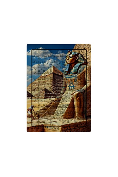 Ghostbastır Design Mısır Piramitler 99 Parça Ayaklı Puzzle - Dekoratif Çocuk Yapbozu 005