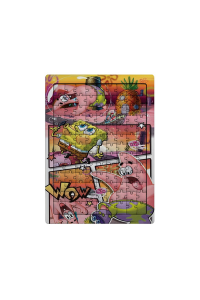 Ghostbastır Design Sünger Bob 99 Parça Ayaklı Puzzle - Dekoratif Çocuk Yapbozu 034