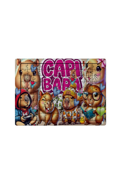 Ghostbastır Design Capibara 99 Parça Ayaklı Puzzle - Dekoratif Çocuk Yapbozu 020