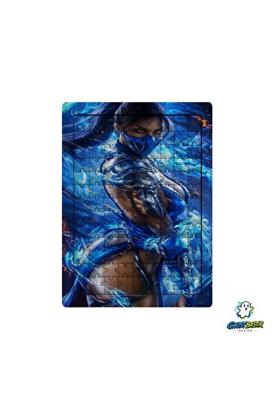 Ghostbastır Design Mortal Kombat Kitana 99 Parça Ayaklı Puzzle - Dekoratif Çocuk Yapbozu 0225