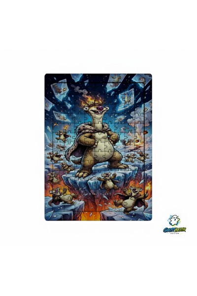 Ghostbastır Design Buz Devri 99 Parça Ayaklı Puzzle - Dekoratif Çocuk Yapbozu 0148