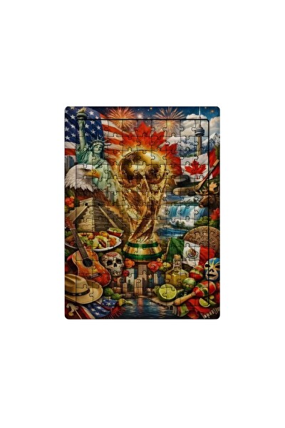 Ghostbastır Design Dünya Kupası 99 Parça Ayaklı Puzzle - Dekoratif Çocuk Yapbozu 031