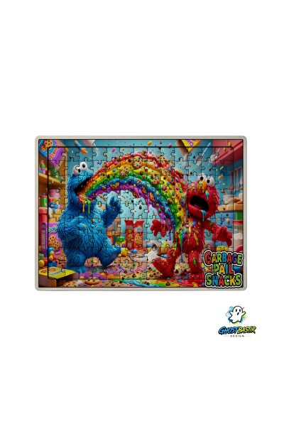 Ghostbastır Design Susam Sokağı 99 Parça Ayaklı Puzzle - Dekoratif Çocuk Yapbozu 0197