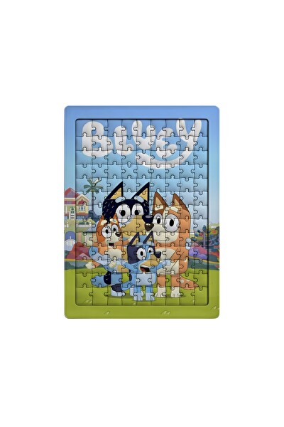 Ghostbastır Design Bluey 99 Parça Ayaklı Puzzle - Dekoratif Çocuk Yapbozu 0127